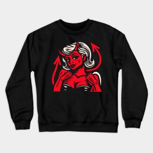 Retro Devil Girl Crewneck Sweatshirt